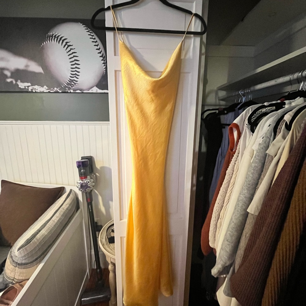 Yellow Slip Dress M